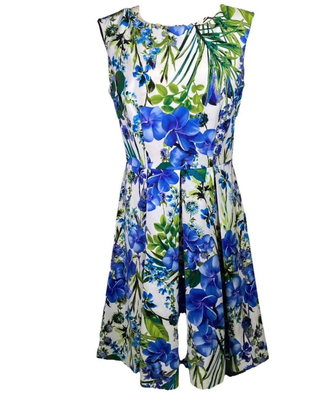 Julian Taylor Blue and Green Floral Dress